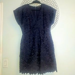 Banana Republic Heavy Lace Navy Romper
